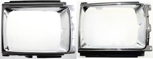 Front Right Passenger & Left Driver Side Grille Head Lamp Door Set of 2 Replacement for 1987-1989 Toyota 4Runner 4wd Models Silver Chrome and Black TO2512107 TO2513109 5313289113 5313189114 in Saudi Arabia