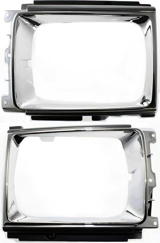 Front Right Passenger & Left Driver Side Grille Head Lamp Door Set of 2 Replacement for 1987-1989 Toyota 4Runner 4wd Models Silver Chrome and Black TO2512107 TO2513109 5313289113 5313189114 in Saudi Arabia