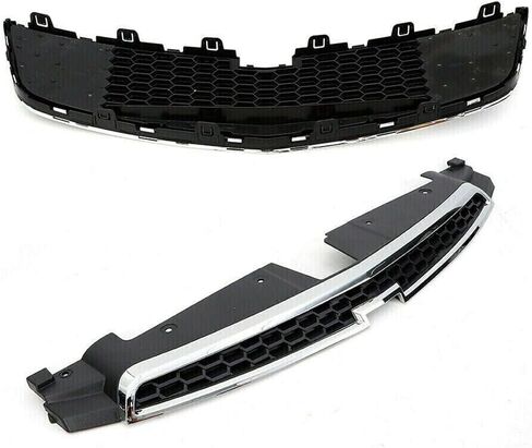 Front Bumper Upper Grille+ Lower Grill Set Compatible with 2011 2012 2013 2014 Chevy CRUZE Eco LS LT LTZ Black in Kuwait