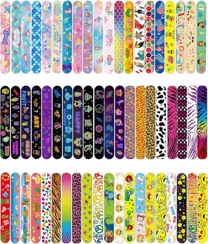 106 Pcs Bros Slap Bracelet Wristbands Snap Bracelet With 56 Pcs Bros Slap Bracelet 50 Pcs cartoon Bros Stickers for Adult in Kuwait