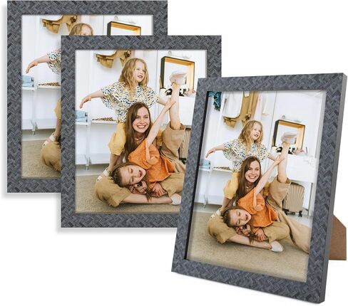 Golden State Art 16x20 Picture Frame Set of 3, Rustic Farmhouse Wall Decor Photo Frames with Plexiglass for 16x20 Photos, Posters, paintings & puzzles, Weaving Light Brown in Saudi Arabia