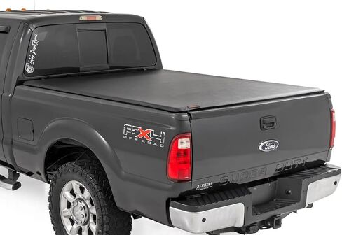 Rough Country Soft Roll Up Truck Bed Tonneau Cover for Ford F250/350 Super Duty (1999-2016) - Fits 6'10 (82") Bed, Weatherproof Bed Cover in Saudi Arabia