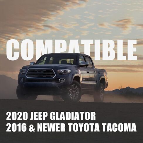 مجموعة من 6 مشابك لسرير الشاحنة لغطاء الشاحنة/الغطاء/غطاء العربة متوافق مع 2020 Jeep Gladiator & 2016 وأحدث نظام قضبان السرير Toyota Tacoma in Kuwait