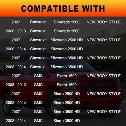 22755305 Locking Tailgate Handle Latch w/Bezel & Lock Cylinder Compatible with 2007-2014 Chevrolet Silverado 1500 2500 HD 3500 HD | GMC Sierra 1500 2500 HD 3500 HD Tailgate Lock Assembly in Kuwait