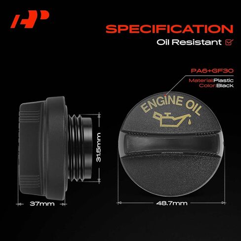 A-Premium Engine Oil Filler Cap Oil Cap Compatible with Ram 2500, 3500, 1500 Classic & Jeep Grand Cherokee, Wrangler, Compass, Patriot, Commander & Dodge & Chrysler & Mitsubishi & Volkswagen & Fiat in Saudi Arabia
