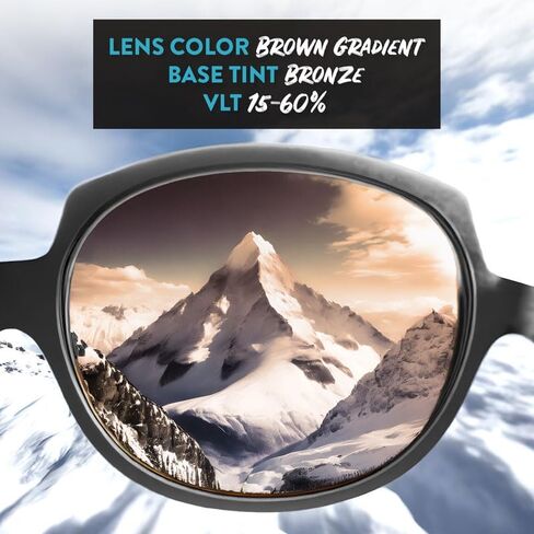Apex Lenses Gradient Replacement Lenses for BEX Wesley Sunglasses (Brown) in Kuwait