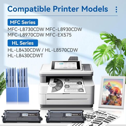 LEMERO SUPERX Compatible Toner Cartridge Replacement for Brother TN635XL TN635 Black High Yield Toner Cartridge Work with HL-L8430CDW HL-L8430CDWT HL-L8570CDW MFC-L8730CDW MFC-L8970CD Printer (2-Pack) in Kuwait