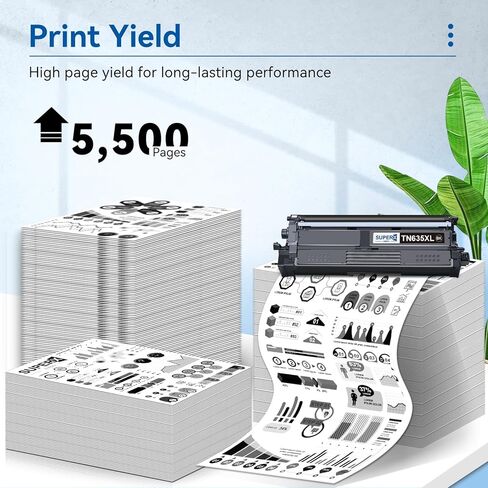 LEMERO SUPERX Compatible Toner Cartridge Replacement for Brother TN635XL TN635 Black High Yield Toner Cartridge Work with HL-L8430CDW HL-L8430CDWT HL-L8570CDW MFC-L8730CDW MFC-L8970CD Printer (2-Pack) in Kuwait