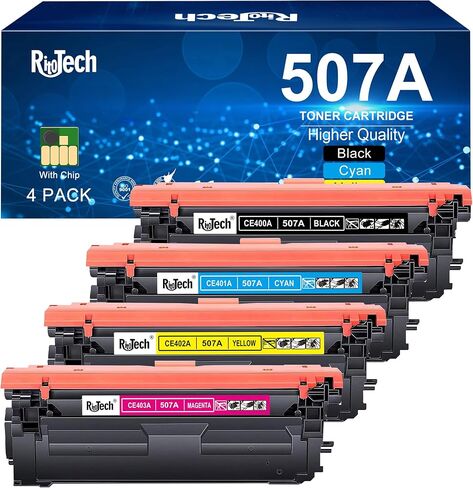 507A M551 Toner Cartridge 4 Pack - OEM Equipment Manufacturer for HP 507A CE400A CE401A CE402A CE403A 507X 507 CE400X fro HP LaserJet Enterprise 500 Color M551 MFP M575 MFP M570 Series in Kuwait