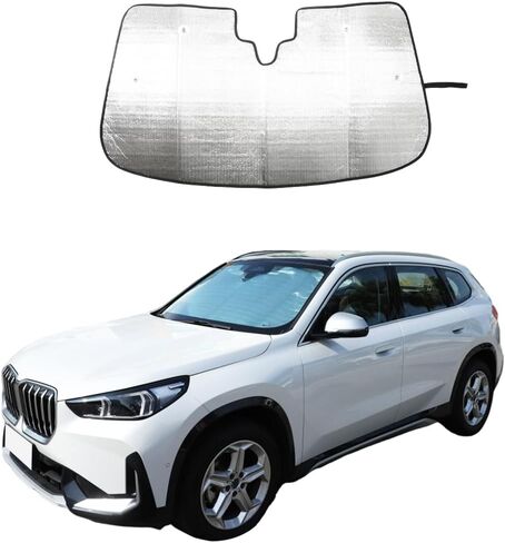 مظلة شمس للزجاج الأمامي للسيارة BMW X1/iX1/X2/iX2 2023-2024 سيارة قابلة للطي للأشعة فوق البنفسجية عاكسة للضوء نافذة أمامية زجاجية للشمس، واقي من الأشعة فوق البنفسجية (النمط A) in Saudi Arabia