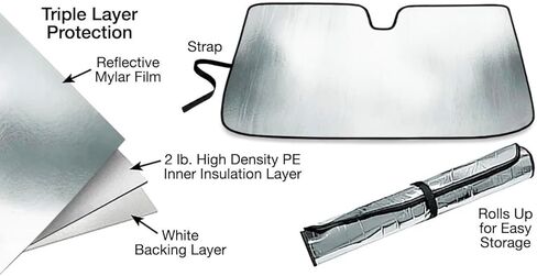 Sunshade for Dodge Ram Full Size Pickup 1994 1995 1996 1997 1998 1999 2000 2001 Custom Fit Windshield Heatshield Sun Shade in Kuwait