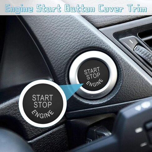 QianBao Start Stop Engine Switch Button Compatible with BMW 1 3 5 6 Series X1 X3 X5 X6,E81 E90 E91 E60 E63 E84 E83 E70 E71, Ignition Start Stop Button Replacement Black in Kuwait
