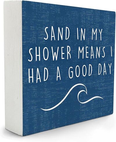Beach Wooden Sign,Coastal Bathroom Signs,Beach Bathroom Decor,Coastal Decor, Beach Decorations for Home Coastal in Kuwait