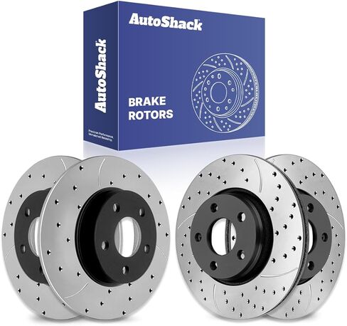 دوارات الفرامل الأمامية والخلفية من AutoShack لسيارة Buick & Pontiac، LaCrosse 2005-2009 Grand Prix 2004-2008 Allure 2005-2009، FWD V6 3.6L 3.8L in Kuwait