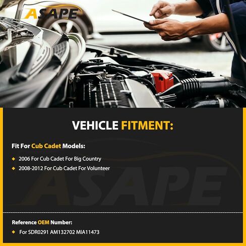 ASAPE 6744N SDR0291 Starter يناسب شبل كاديت للبلد الكبير 2006 لشبل كاديت للمتطوعين 2008-2015 لـ Kohler HP Starter Motor AM132702 MIA11473 12V 0.8KW CCW 10T PMDD in Saudi Arabia