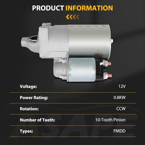 ASAPE 6744N SDR0291 Starter يناسب شبل كاديت للبلد الكبير 2006 لشبل كاديت للمتطوعين 2008-2015 لـ Kohler HP Starter Motor AM132702 MIA11473 12V 0.8KW CCW 10T PMDD in Saudi Arabia
