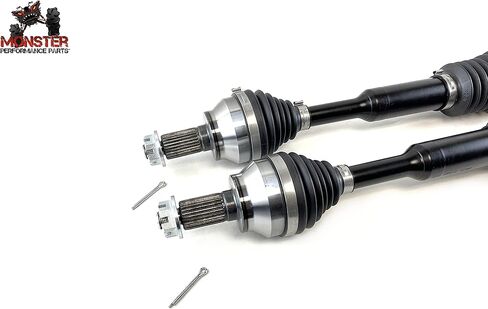 Monster XP Series Front CV Axles for Polaris 1333802 Left & Right Sportsman & Scrambler 850 1000 48" Telescoping Built Tough 4340 Chromoly Steel Direct Fit Factory Length with 4" of Travel in Kuwait