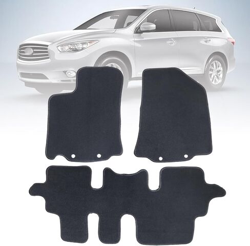 GXARTS Car Waterproof Floor Mats Carpet Full Set Compatible with Infiniti QX60 JX35 / Nissan Pathfinder 2013 2014 2015 2016 2017 2018 2019 2020 | All-Weather Protect,with Non-Slip Backing in Saudi Arabia