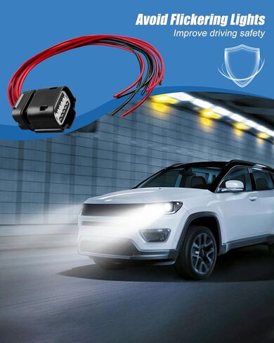 Headlights Pigtail Connector Wire Harness Compatible with Jeep Compass 2017-2021 Replace 55112706AF in Saudi Arabia