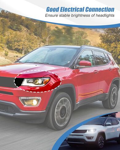 Headlights Pigtail Connector Wire Harness Compatible with Jeep Compass 2017-2021 Replace 55112706AF in Saudi Arabia