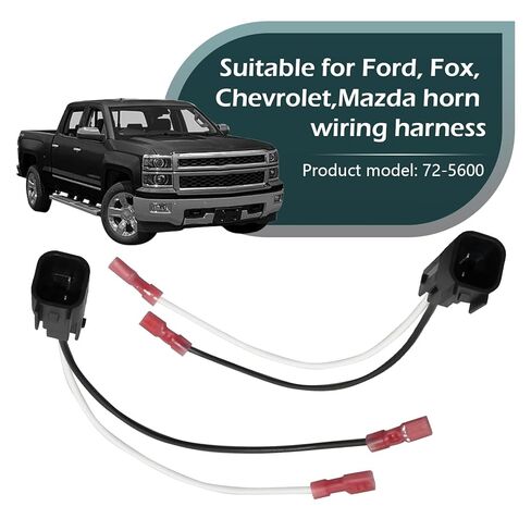 4 PCS Speaker Wiring Harness, Car Door Speaker Wire Cable Adapter, 72-5600 Insulated Sheath Audio Adapter Replacement, Compatible with Ford Focus Chevy Mazda (Black) in Kuwait