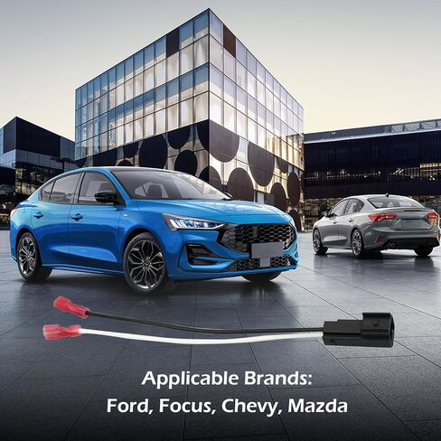 4 PCS Speaker Wiring Harness, Car Door Speaker Wire Cable Adapter, 72-5600 Insulated Sheath Audio Adapter Replacement, Compatible with Ford Focus Chevy Mazda (Black) in Kuwait