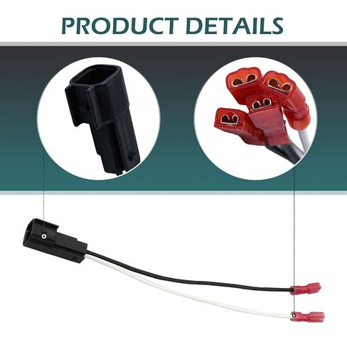 4 PCS Speaker Wiring Harness, Car Door Speaker Wire Cable Adapter, 72-5600 Insulated Sheath Audio Adapter Replacement, Compatible with Ford Focus Chevy Mazda (Black) in Kuwait