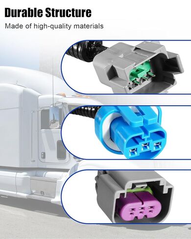 Headlight Wiring Harness Fit for Peterbilt 386 2005-2015 387 1999-2010, Replace 61A3002-0474 1-34267, 2PCS Headlight Accessories in Kuwait