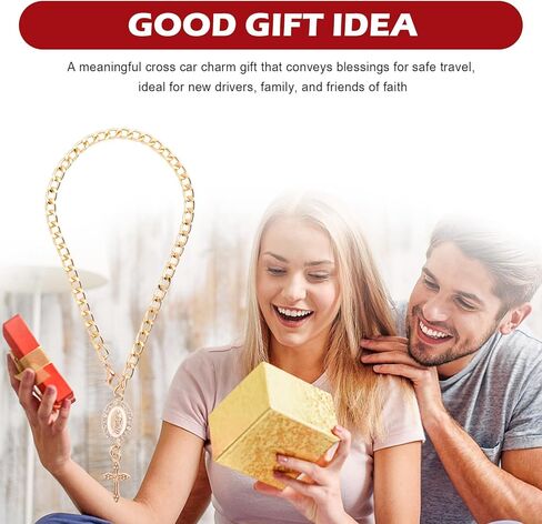 Cross for Car Steering Wheel Charm,Stylish Steering Wheel Rosary Charm as Car Mirror Hanging Accessories,Personalized Cars Cross for Steerings Wheels Christian Cars Accessories in Kuwait