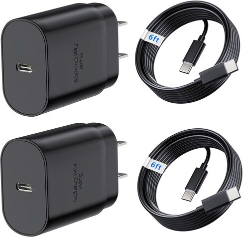 iPhone 15 16 Charger, 30W Super Fast Charging, USB C Block Type C Cable Cord [ 6.6ft + 10ft ] for iPhone 16,16 Plus,16 Pro,16 Pro Max, iPhone15, iPad Pro 12.9/11, Galaxy S24,S23-2Pack in Kuwait