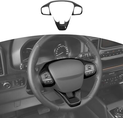 for Bronco Sport Steering Wheel Red Carbon Fiber Trim Cover for Bronco Sport 2021-Present Red Carbon Fiber Grain Interior Accessories in Kuwait