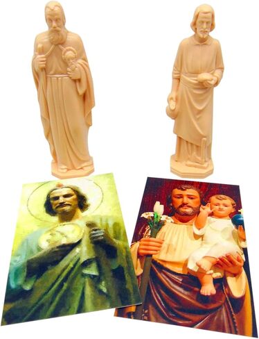 Westmon Works Saint Joseph and St Jude Mini Statues with Prayer Cards Patrons of Happy Homes and Hopeless Lost Causes in Saudi Arabia