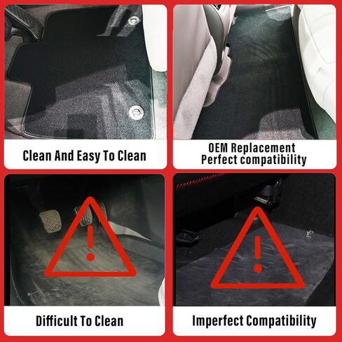 Priprilod Car Floor Mats Full Set Compatible with Volkswagen Passat 2012 2013 2014 2015 2016 2017 2018 2019 | Waterproof，All-Weather Protect | with Non-Slip Backing，Black Floor Liner Car Accessories in Saudi Arabia