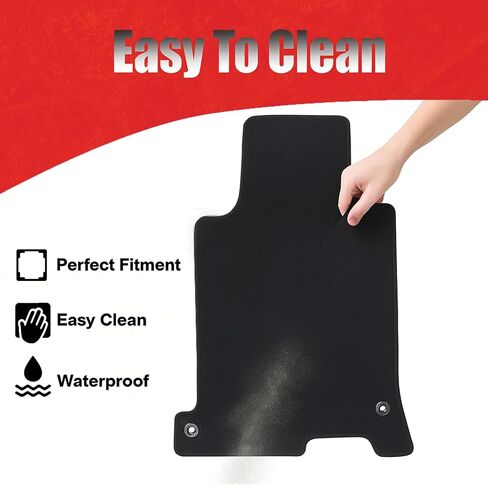 Priprilod Car Floor Mats Full Set Compatible with Volkswagen Passat 2012 2013 2014 2015 2016 2017 2018 2019 | Waterproof，All-Weather Protect | with Non-Slip Backing，Black Floor Liner Car Accessories in Saudi Arabia