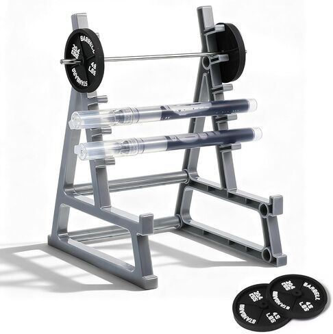 Squat Rack Pen Holder, Mini Barbell Desk Toy, Gym Them Grey funny pen holder, for Gym Lovers Men, for Storing Office Writing Supplies in Kuwait