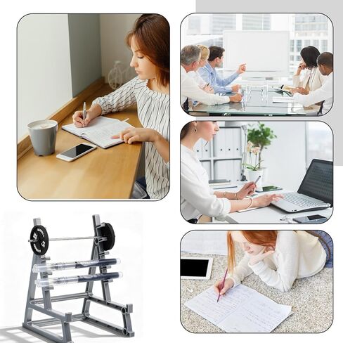 Squat Rack Pen Holder, Mini Barbell Desk Toy, Gym Them Grey funny pen holder, for Gym Lovers Men, for Storing Office Writing Supplies in Kuwait