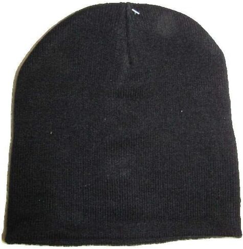 8" Black Powmia POW MIA Barbedwire Embroidered Beanie Skull Cap Hat in Kuwait