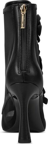 KARL LAGERFELD Women's Deandre Peep Toe Sandal Bootie With Flower Embellishments in Saudi Arabia