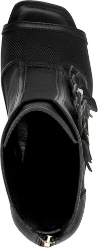 KARL LAGERFELD Women's Deandre Peep Toe Sandal Bootie With Flower Embellishments in Saudi Arabia
