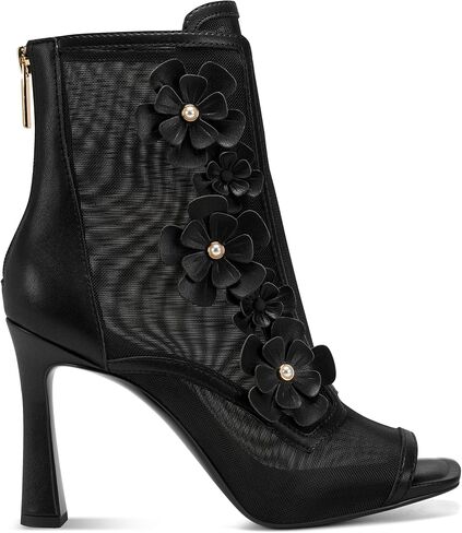 KARL LAGERFELD Women's Deandre Peep Toe Sandal Bootie With Flower Embellishments in Saudi Arabia