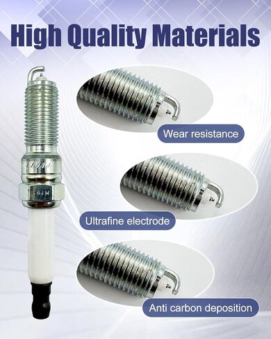 91970 Iridium Platinum Spark Plugs Fit for Buick Cascada Encore Fit for Chevy Cruze Equinox Trax Malibu Fit for GMC Terrain, Replace ILNAR8B7G 4 Pack in Kuwait