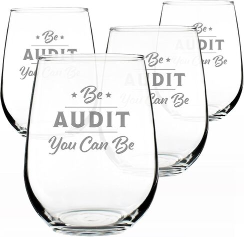 Be Audit You Can Be - Funny Accounting Wine Glass Gift for Accountants - Large Stemless Glasses in Saudi Arabia
