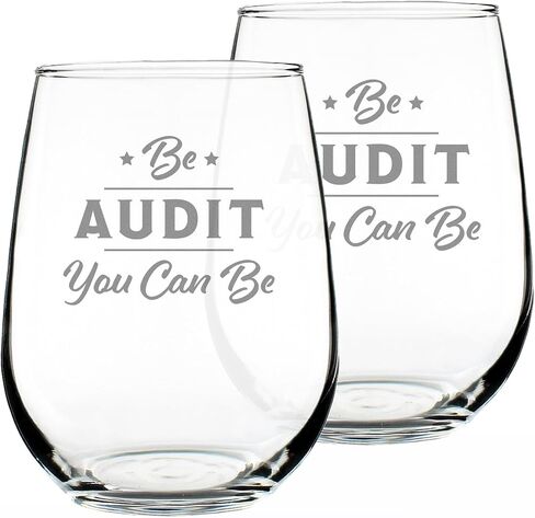 Be Audit You Can Be - Funny Accounting Wine Glass Gift for Accountants - Large Stemless Glasses in Saudi Arabia