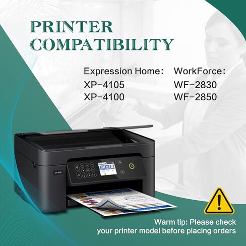 معاد تصنيعها لخراطيش الحبر 212XL لحزمة التحرير والسرد لخراطيش الحبر Epson 212 لطابعة 212 XL T212 T212XL لطابعة Expression Home XP-4100 XP-4105 Workforce WF-2830 WF-2850 (4 عبوات) in Kuwait