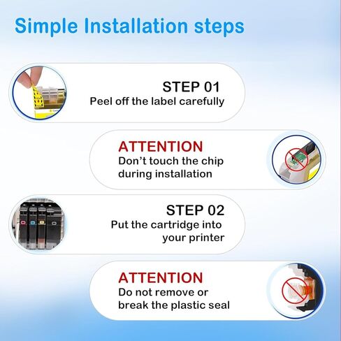 خرطوشة حبر LC75 متوافقة مع طابعات Brother LC75 LC71 LC79 XL، تعمل مع طابعات Brother MFC-J6510DW J6710DW J6910DW J280W J425W J430W J835DW (أسود، سماوي، أرجواني، أصفر، 4 عبوات) in Kuwait