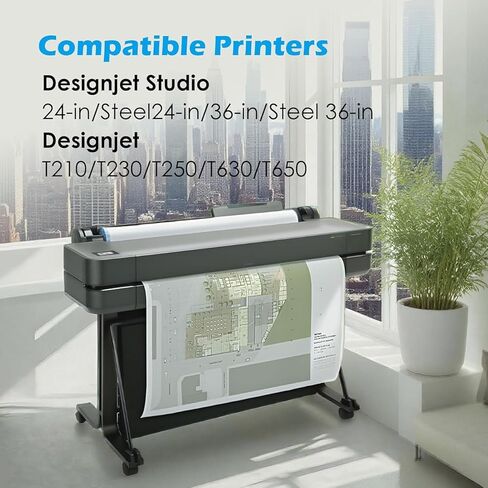 712 XL Ink Cartridges Replacement for HP 712 Ink Cartridges Combo Pack for DesignJet T650 T630 T230 T250 T210 & Studio Plotter Printer (4 Pack, Black-80ml, Cyan/Magenta/Yellow-29ml) in Kuwait