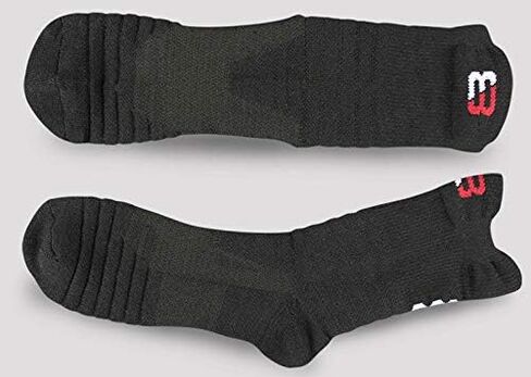 Kisgyst جوارب رياضية مضغوطة للرجال بطول الكاحل للركض، جوارب تدريب مبطنة لكرة السلة، 3 أزواج in Kuwait