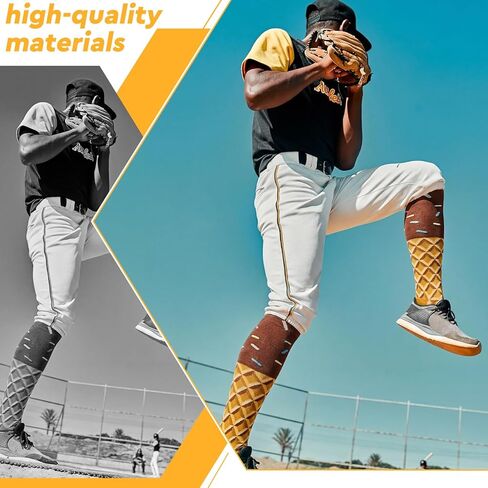 3 Pairs Ice Cream Socks for Men Women Summer Ice Cream Drip Baseball Socks Long Tube Over The Knee Birthday Party Gifts for Sports Team Running Exercise in Saudi Arabia