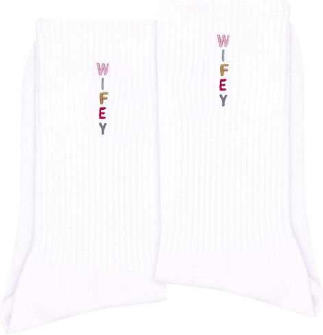 Embroidered Bride Socks for Women, Bride To Be Gift, Bride Gifts, Wedding Socks in Saudi Arabia