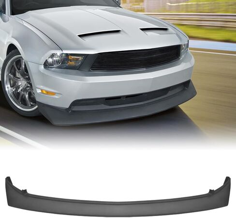 Front Bumper Lip Chin Spoiler, Compatible with 2010-2012 Mustang V8 GT Only, CV-B2 Style Flexible Polyurethane(PU) Front Lower Splitter Protector, Unpainted Black, 1 PC in Kuwait